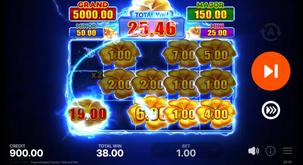 Supercharged Clovers Collect Feature