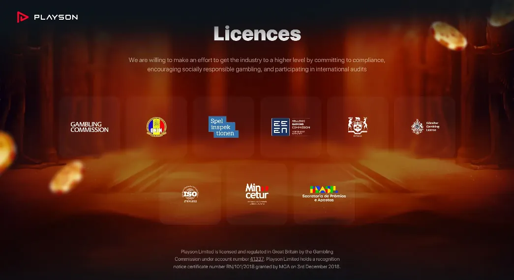Playson Licenses
