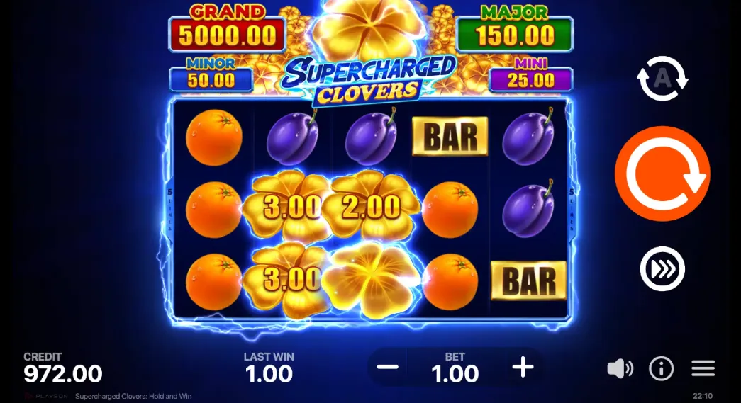 Supercharged Clovers Hold and Win